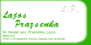 lajos prazsenka business card